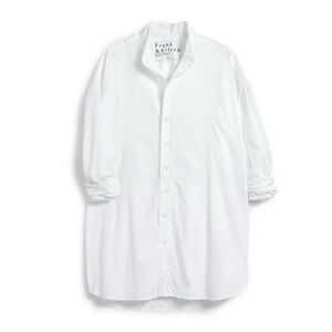 New Frank & Eileen Victoria Italian Tuxedo Shirt in White Size Large